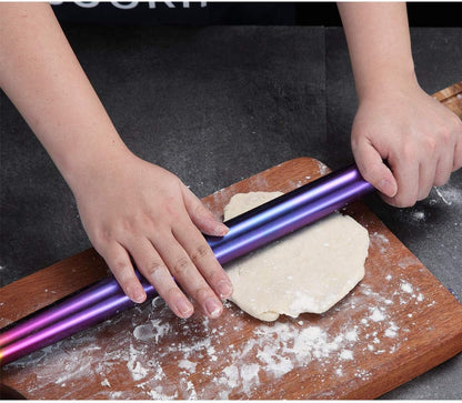 Stainless Steel Rolling Pin, Matte Finish 16.7 Inches, Rolling Pin For Baking Pizza Dough, Pie, Cookie, Essential Kitchen Utensil Gift Ideas For Bakers.