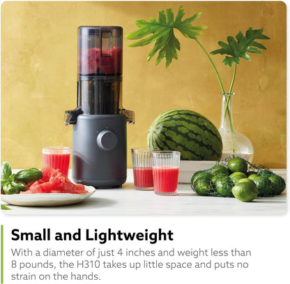 H310 Easy Clean Slow Juicer, Lavender | Compact | Quiet Motor | Hopper Fits Whole Produce | Scrub Free | Easy Assembly | Cold Press Masticating Juicer