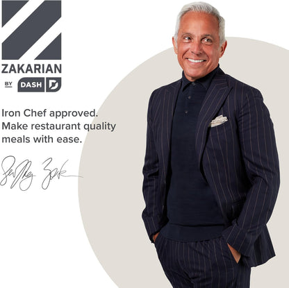 Zakarian Safe Slice® Mandoline - Features Thickness Adjuster, Stainless Steel Blades, and Foldable, Easy-To-Store Design - Zakarian Blue