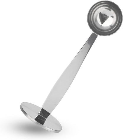 2-Inch-1 Coffee Scoops, 304 Stainless Steel Tablespoon Measure Spoon with Pressed Bottom for Coffee Bean Press Coffee Grinding Pressing（Silver15 ml）