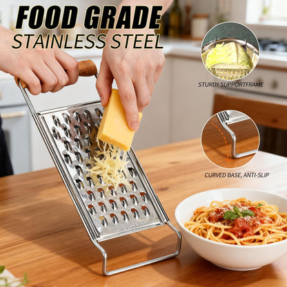 2 Pack Stainless Steel Handheld Grater Set,Coarse & Fine Kitchen Zester