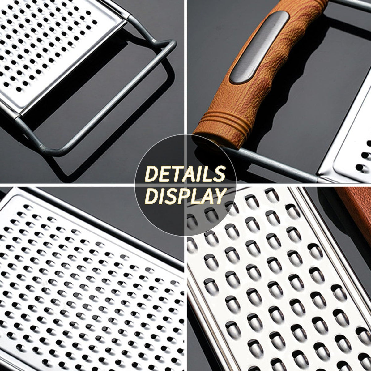 2 Pack Stainless Steel Handheld Grater Set,Coarse & Fine Kitchen Zester