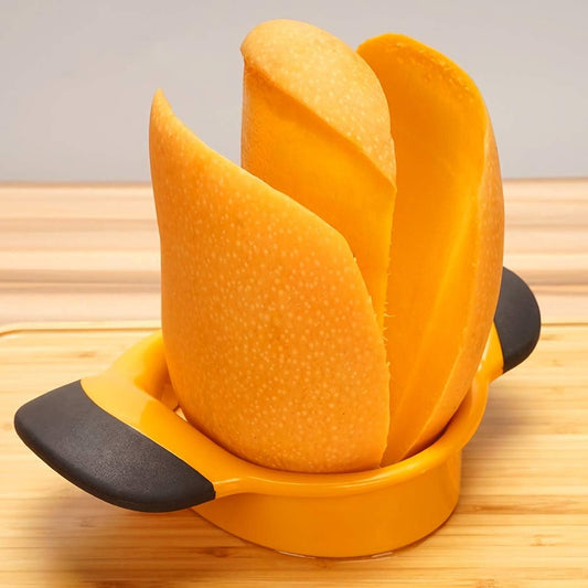 Mango Slicer Peeler Cutter Splitter Pitter | Stainless Steel Blade, Ergonomic Rubber Grip Handle, Non Slip, Extra Large