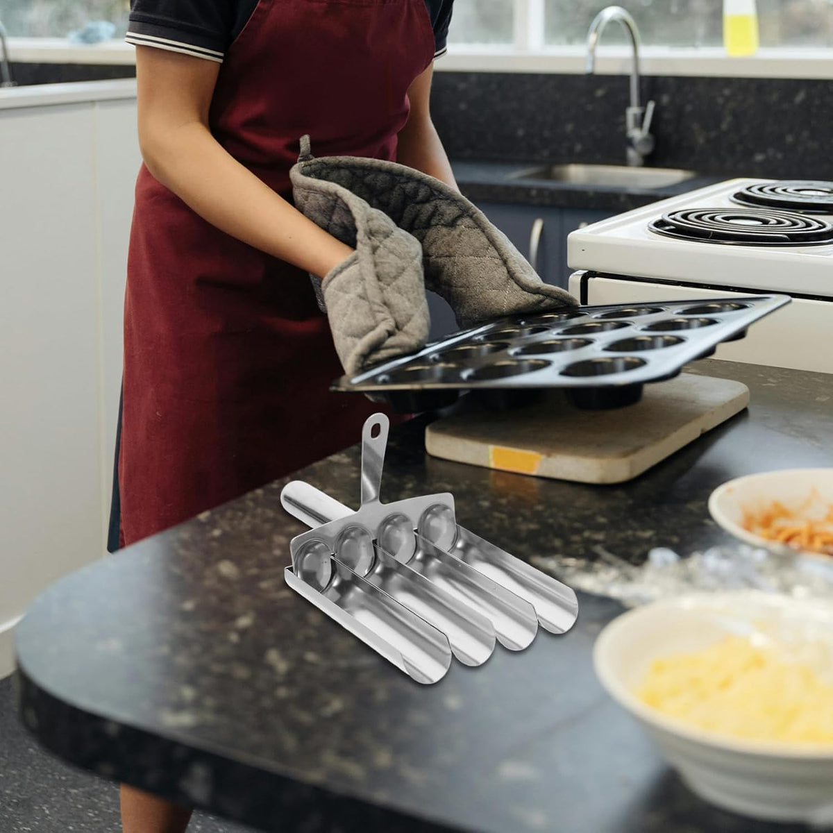 Meatball Maker 2-pack Stainless Steel Meatball Tool for Fish Balls Shrimp Balls Home Cooking Press Mold 4 Shaper 9.25X5.27X1.37in Kitchen Utensil