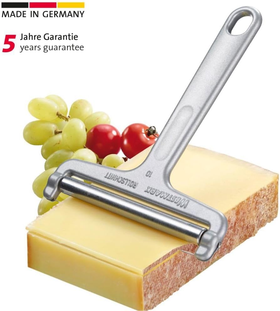 Wire Cheese Slicer – Stainless Steel Cheese Cutter with Adjustable Angle-Controlled Thickness, German Multipurpose Cheese Slicer for Gouda, Emmental, Edam