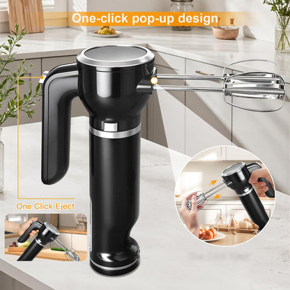 Hand Mixer, 5-Speed Electric Whisk with Turbo Boost Includes 5 Stainless Steel Attachments - Great Stand Mixer Alternative for Baking Cakes, Bread & More