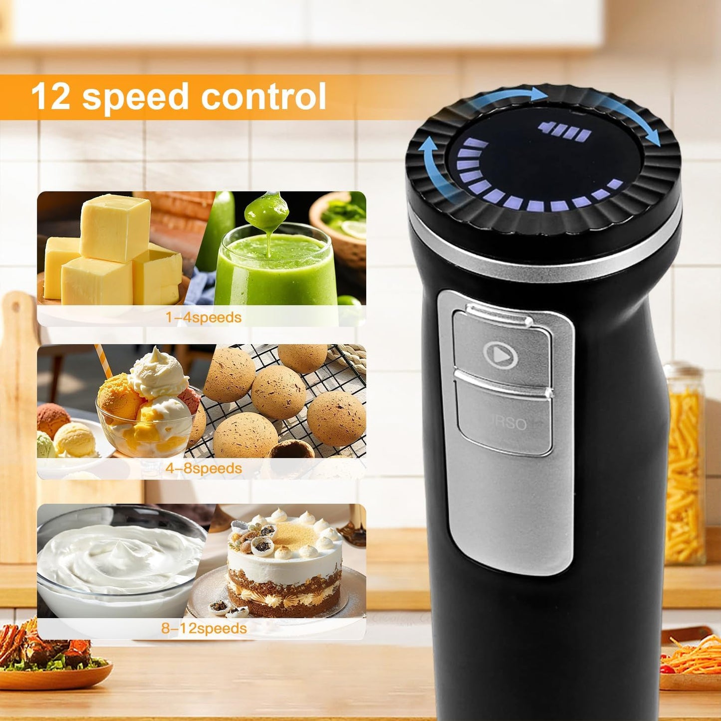 Hand Mixer, 5-Speed Electric Whisk with Turbo Boost Includes 5 Stainless Steel Attachments - Great Stand Mixer Alternative for Baking Cakes, Bread & More