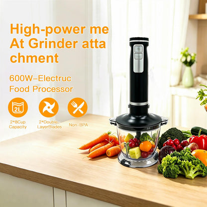 Hand Mixer, 5-Speed Electric Whisk with Turbo Boost Includes 5 Stainless Steel Attachments - Great Stand Mixer Alternative for Baking Cakes, Bread & More