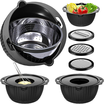 Over the Sink Colander - Strainers and Colanders - Sink Strainer Basket - Expandable Fine Mesh Strainer with Rubber Grip for Veggie, Fruits, Pasta, Home Kitchen Essentials (9.5W x 13.4-21.3L x 3.3H)