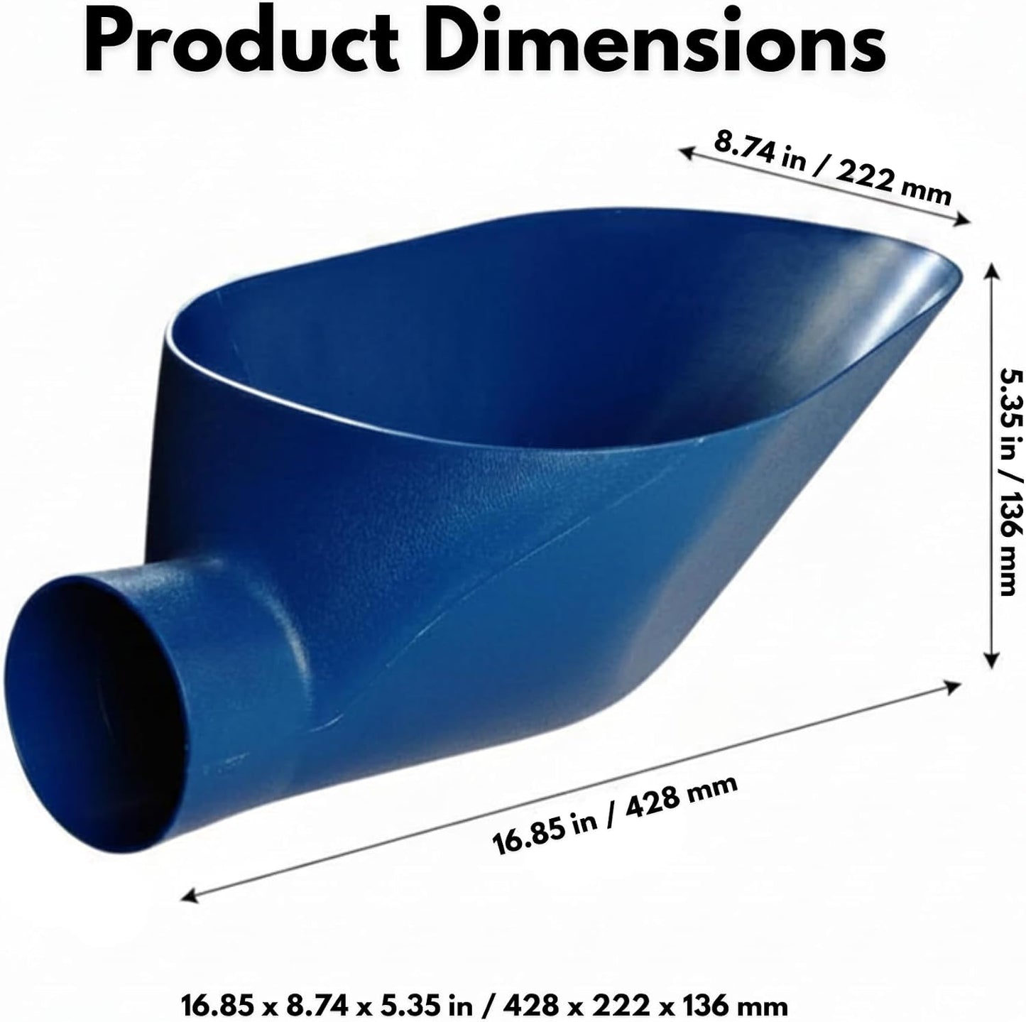 16.85" Kilo Bean Scale Scoop - Durable Precision Coffee Bean Measuring and Scooping Tool for Home Kitchen Baristas or Commercial Use (Blue) | Retail coffee bagging