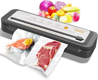 Vacuum Sealer Machine | 80kPa Suction Power | Vac Seal Machine | Bags and Cutter Included|Compact One-Touch Automatic with External Vacuum System|Dry Moist Fresh Modes for All Saving needs
