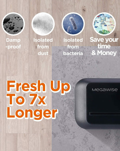 Vacuum Sealer Machine | 80kPa Suction Power | Vac Seal Machine | Bags and Cutter Included|Compact One-Touch Automatic with External Vacuum System|Dry Moist Fresh Modes for All Saving needs
