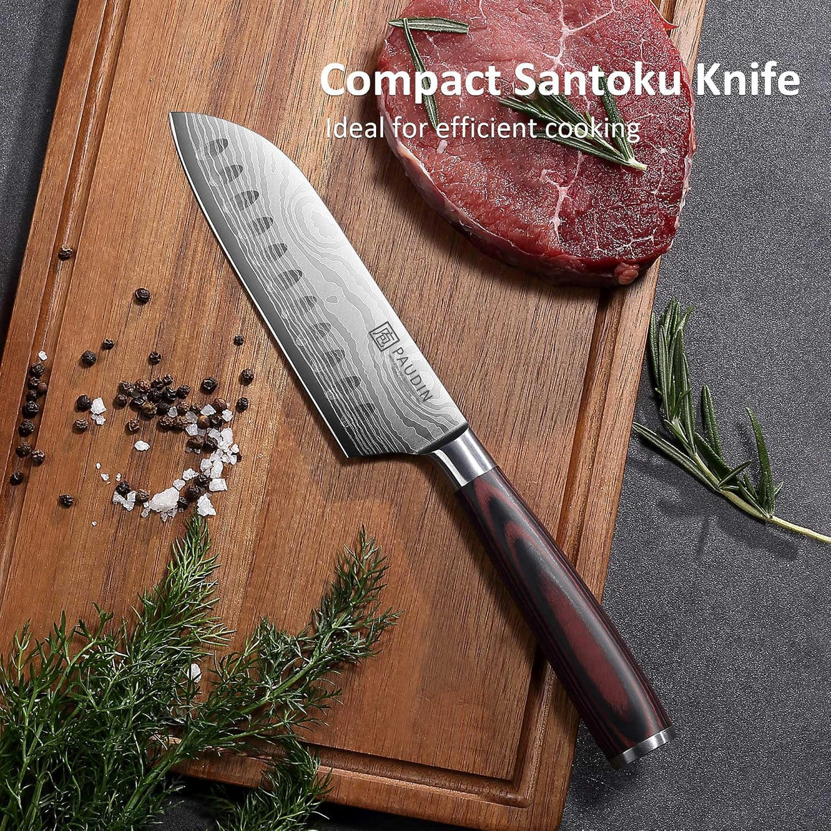 Tomato Knife, 5 inch Serrated Tomato Knife with Sheath