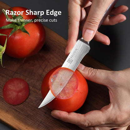 Tomato Knife, 5 inch Serrated Tomato Knife with Sheath