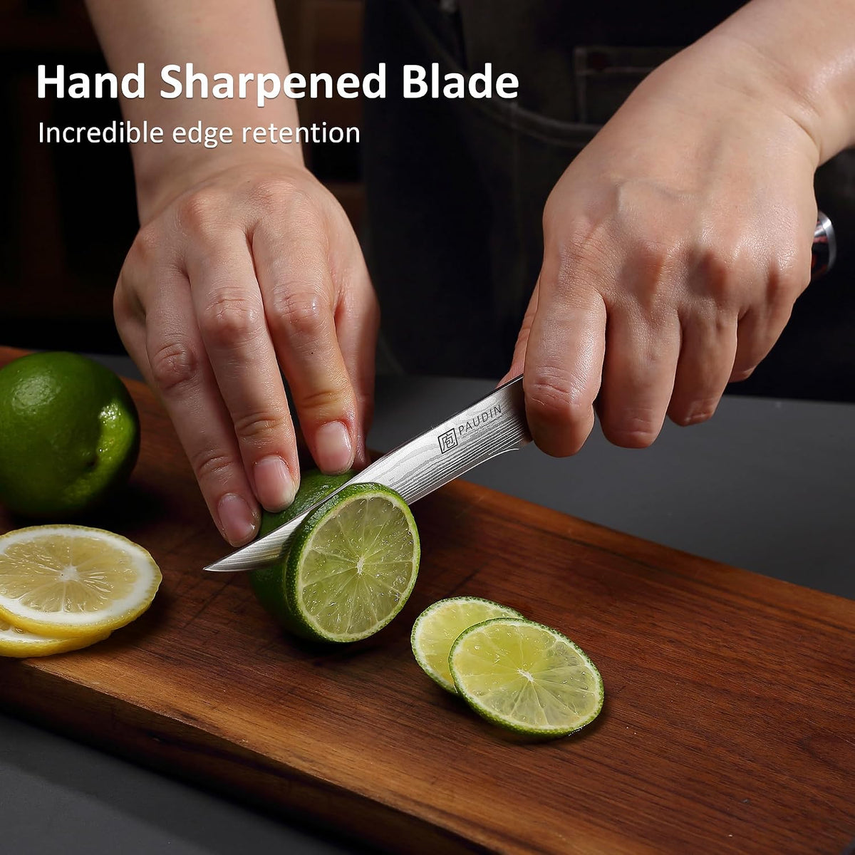Tomato Knife, 5 inch Serrated Tomato Knife with Sheath