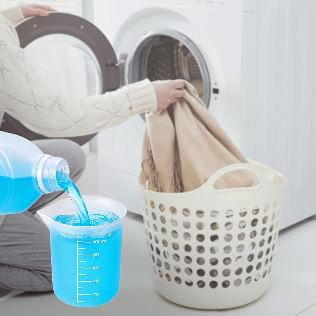 2 Pcs Silicone Laundry Detergent Measuring Cup, Dispenser Cups