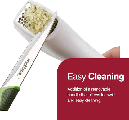 Easy Clean Garlic Press - Lightweight, Easy-to-Use Garlic Mincer & Crusher for Food Prep & Kitchen Accessories