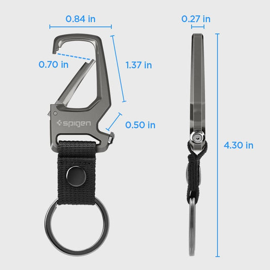 Universal Lanyard Wrist Strap with Keychain for iPhone, ID Badge Wallet Holder, AirPods, Cameras, Keychain & Everyday Carry, Durable Carabiner with Wrist Strap | Car Keychain Clip For Men & Women - Gunmetal