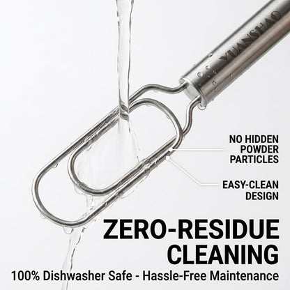 12" Sourdough Starter Stirrer -Narrow Stainless Steel Jar-Friendly Whisk - Heavy-Duty Danish Dough Mixer fits Weck, Mason & Tall Jars - Long Handle Stirring Tool for Thick Starters, Dishwasher Safe