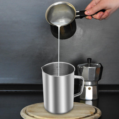 Stainless Steel Measuring Cup, Metal Measuring Cup with Handle, 20oz / 600ml / 2.4 Cups