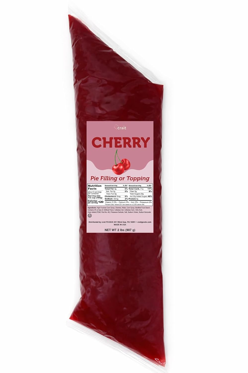 Cherry Pie & Pastry Filling Easy Squeeze Bag 2 lb