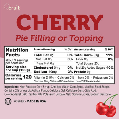 Cherry Pie & Pastry Filling Easy Squeeze Bag 2 lb