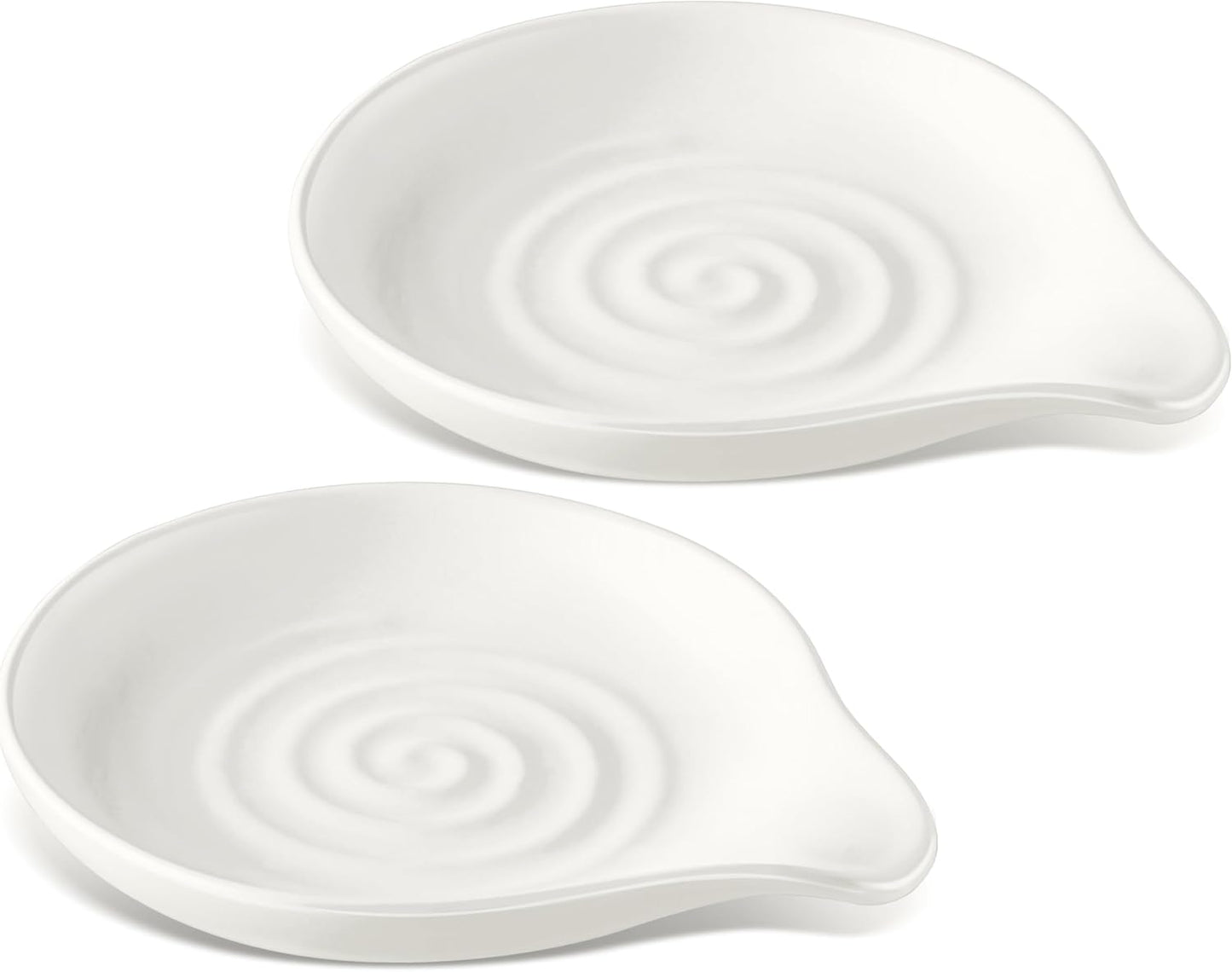 Spoon Rest for Stove Top, 5.1" Ceramic Coffee Spoon Holder, Ink Blue