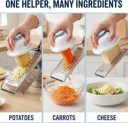 Blue Food Safety Holder for Mandolin Slicer,Peelers and Slicers,Finger Anti-Cut Protectors for Vegetable Grater, Food Slicer Cutter Finger Guard for Mandoline Slicer Grater Kitchen Utensils