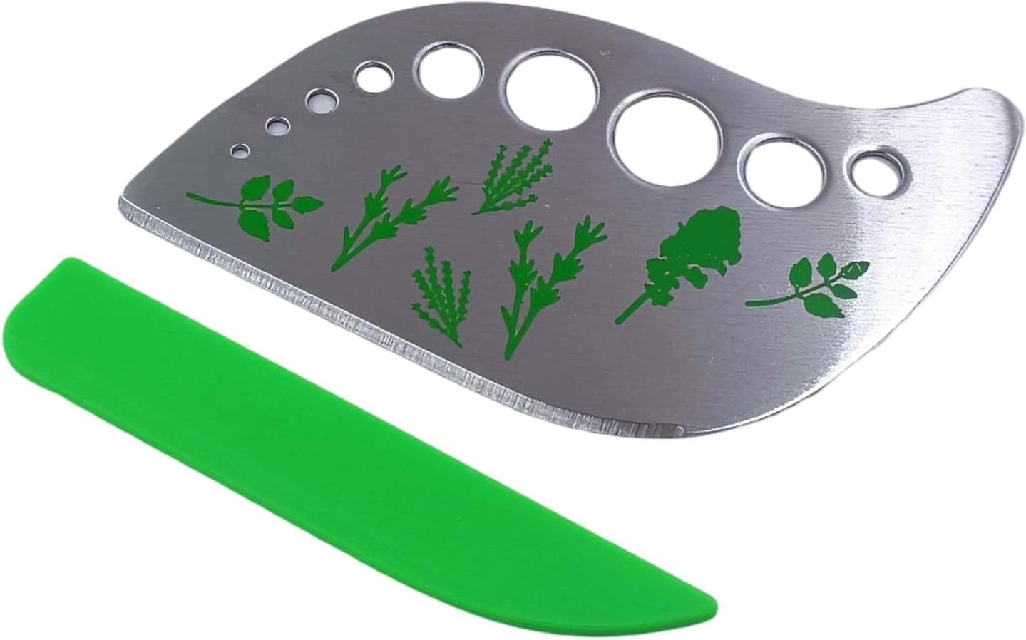 Professional 430 Stainless Steel Herb Leaf Stripper with Multi-Size Holes & Precision Blade - Kitchen Essentials for Parsley, Cilantro and Leafy Greens