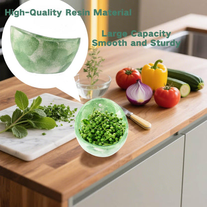 Pottery Herb Stripper Bowl,Handmade Imitation Ceramic Kitchen Tool with Tweezers Handmade Herbs Stripper Tool for Dishwasher and Microwave