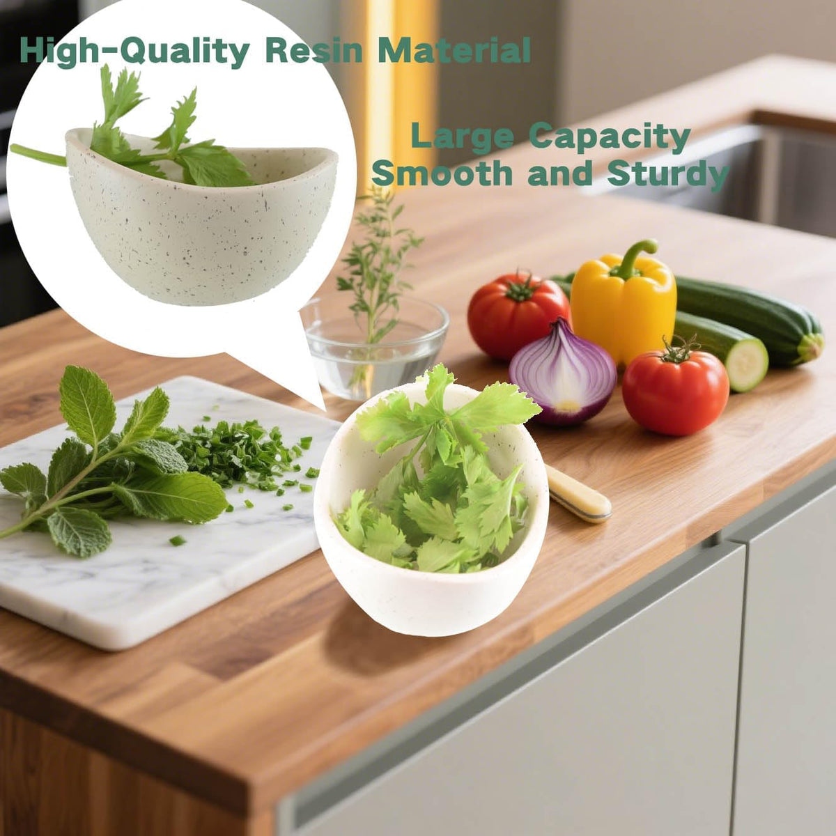Pottery Herb Stripper Bowl,Handmade Imitation Ceramic Kitchen Tool with Tweezers Handmade Herbs Stripper Tool for Dishwasher and Microwave