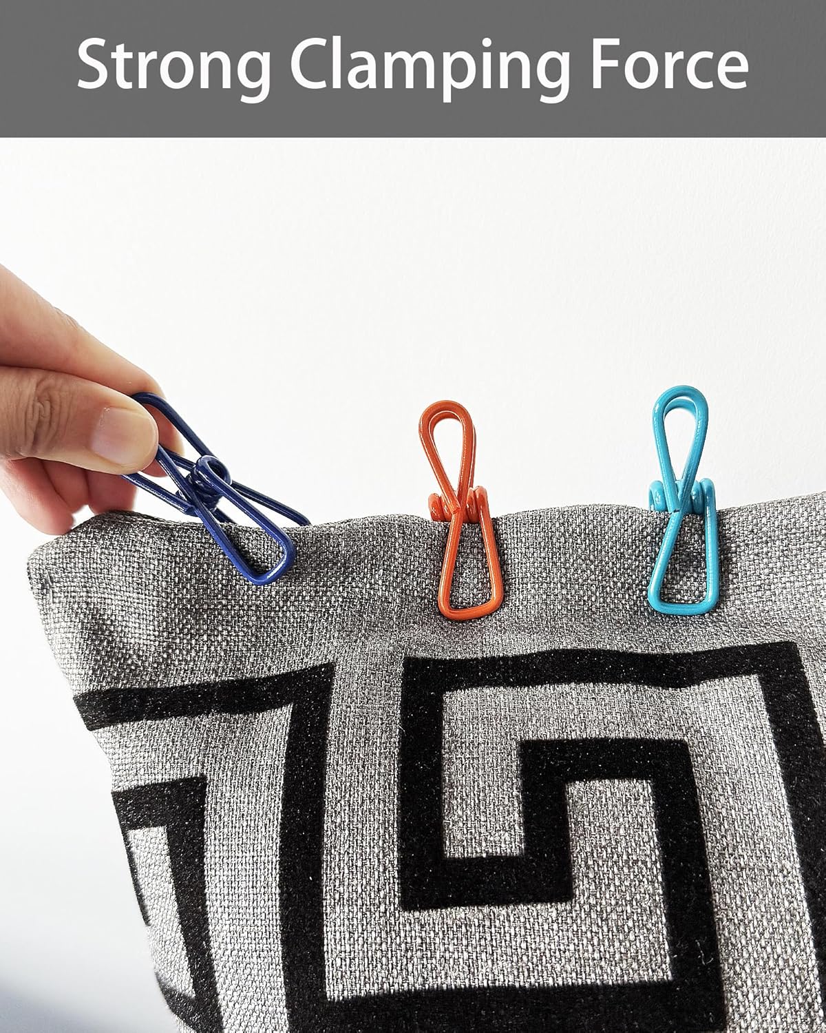 2in Chip Bag Clips 10 Pack Multipurpose Metal Clips | Multi Use, Sealing Clips, for Laundry, Hanging, Food Bags, Reusable Metal Bag Clips, for Household, Daily, Organization