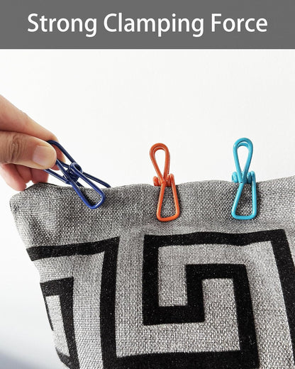 2in Chip Bag Clips 10 Pack Multipurpose Metal Clips | Multi Use, Sealing Clips, for Laundry, Hanging, Food Bags, Reusable Metal Bag Clips, for Household, Daily, Organization