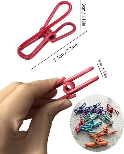 2in Chip Bag Clips 10 Pack Multipurpose Metal Clips | Multi Use, Sealing Clips, for Laundry, Hanging, Food Bags, Reusable Metal Bag Clips, for Household, Daily, Organization