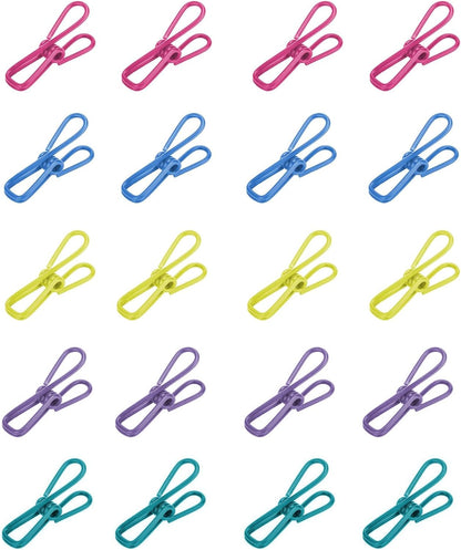 2in Chip Bag Clips 10 Pack Multipurpose Metal Clips | Multi Use, Sealing Clips, for Laundry, Hanging, Food Bags, Reusable Metal Bag Clips, for Household, Daily, Organization