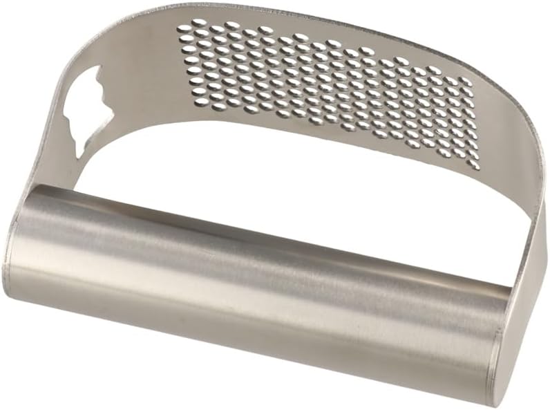Stainless Steel Garlic Press,2PCS Manual Garlic Chopper,Rocker Garlic Chopper,Handle Garlic Crusher,Built-in Bottle Opener Garlic Mincer