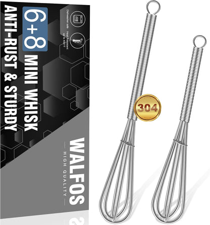 Whisk, Silicone Whisk Heat Resistant (480°F) Kitchen Whisks Set of 4- Professional Whisks For Cooking Non Scratch, Balloon Egg Whisk Perfect for Frothing, Blending, Beating