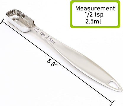 2PCS 1tsp(5ml) Measuring Spoon, Stainless Steel Measure Teaspoon