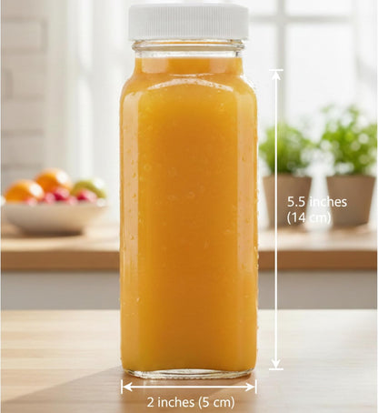 16 oz Glass Milk Bottle with Lid - Glass Jars with Airtight Lid used for Milk Container, Yogurt, Smoothies, Juice, Kefir, & Water -2 Pack 16 oz Glass Bottles with Lids