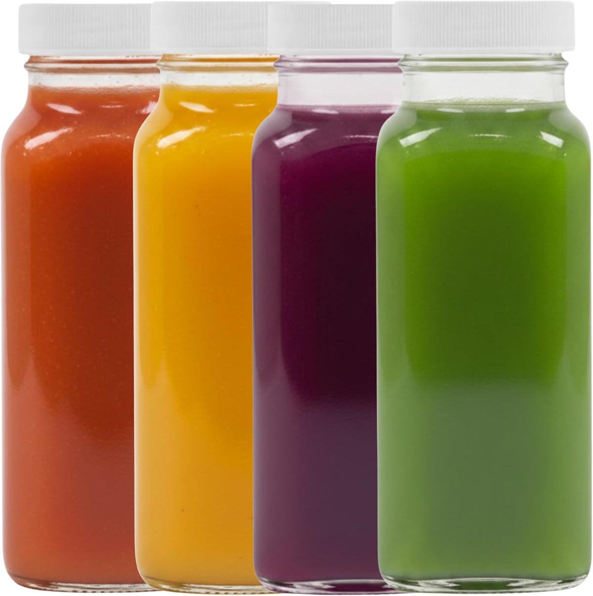 16 oz Glass Milk Bottle with Lid - Glass Jars with Airtight Lid used for Milk Container, Yogurt, Smoothies, Juice, Kefir, & Water -2 Pack 16 oz Glass Bottles with Lids