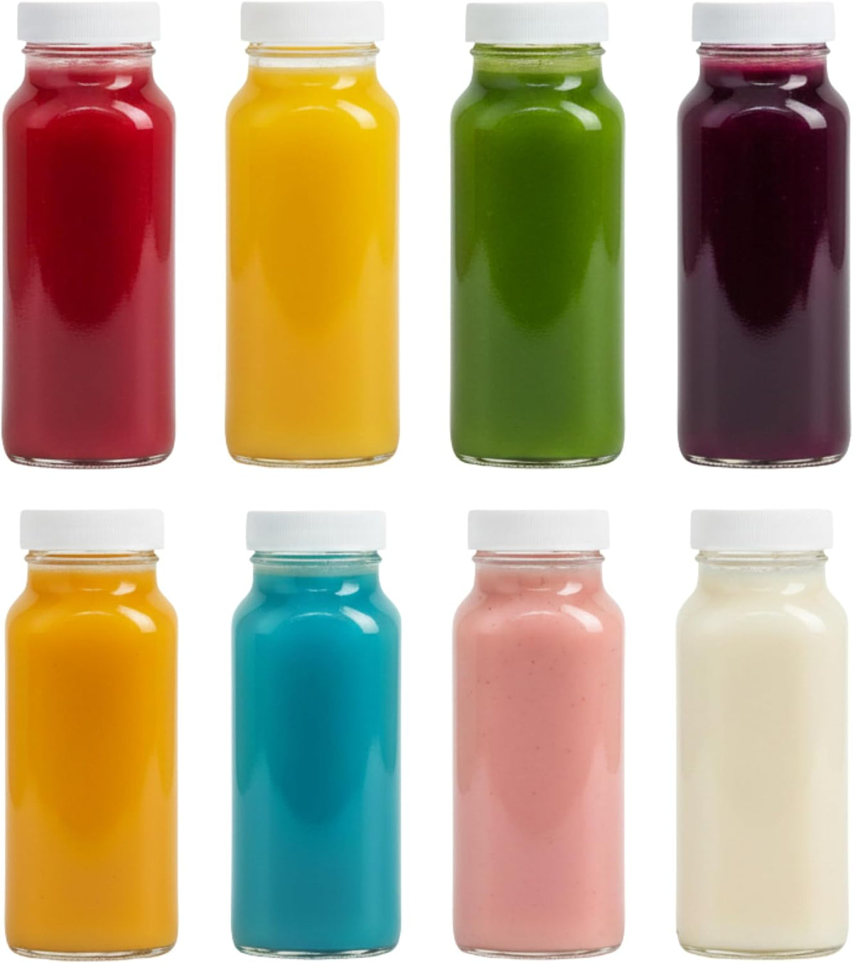 16 oz Glass Milk Bottle with Lid - Glass Jars with Airtight Lid used for Milk Container, Yogurt, Smoothies, Juice, Kefir, & Water -2 Pack 16 oz Glass Bottles with Lids