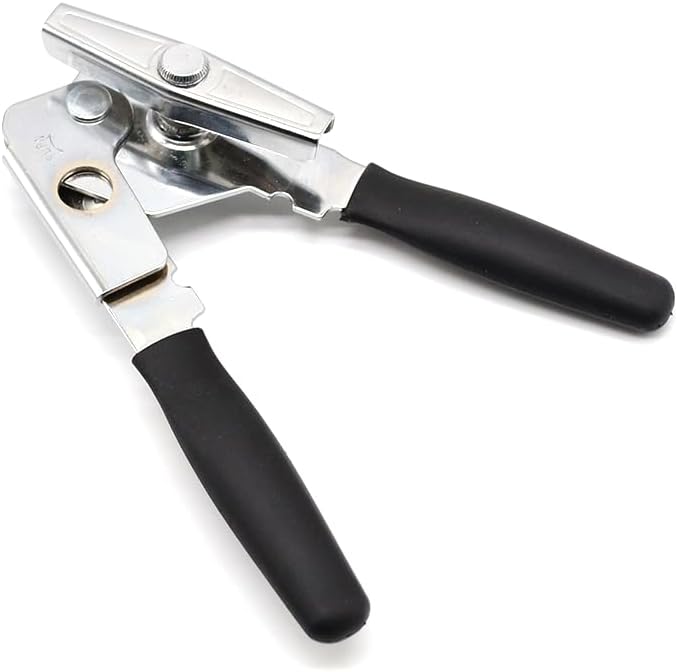 2 Pack Commercial Grade Heavy Duty Manual Can Opener with Easy Crank Oversized Turning Knob, Super Thick 20GA 2.0mm Steel with Chrome Plate Finish, Fit All Size Large Cans