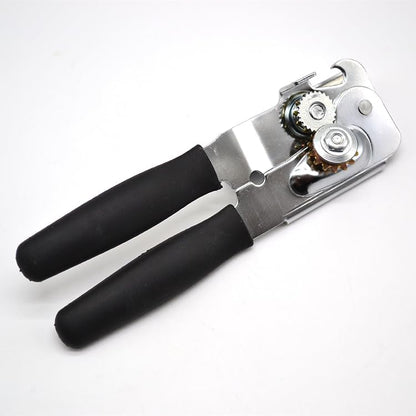 2 Pack Commercial Grade Heavy Duty Manual Can Opener with Easy Crank Oversized Turning Knob, Super Thick 20GA 2.0mm Steel with Chrome Plate Finish, Fit All Size Large Cans