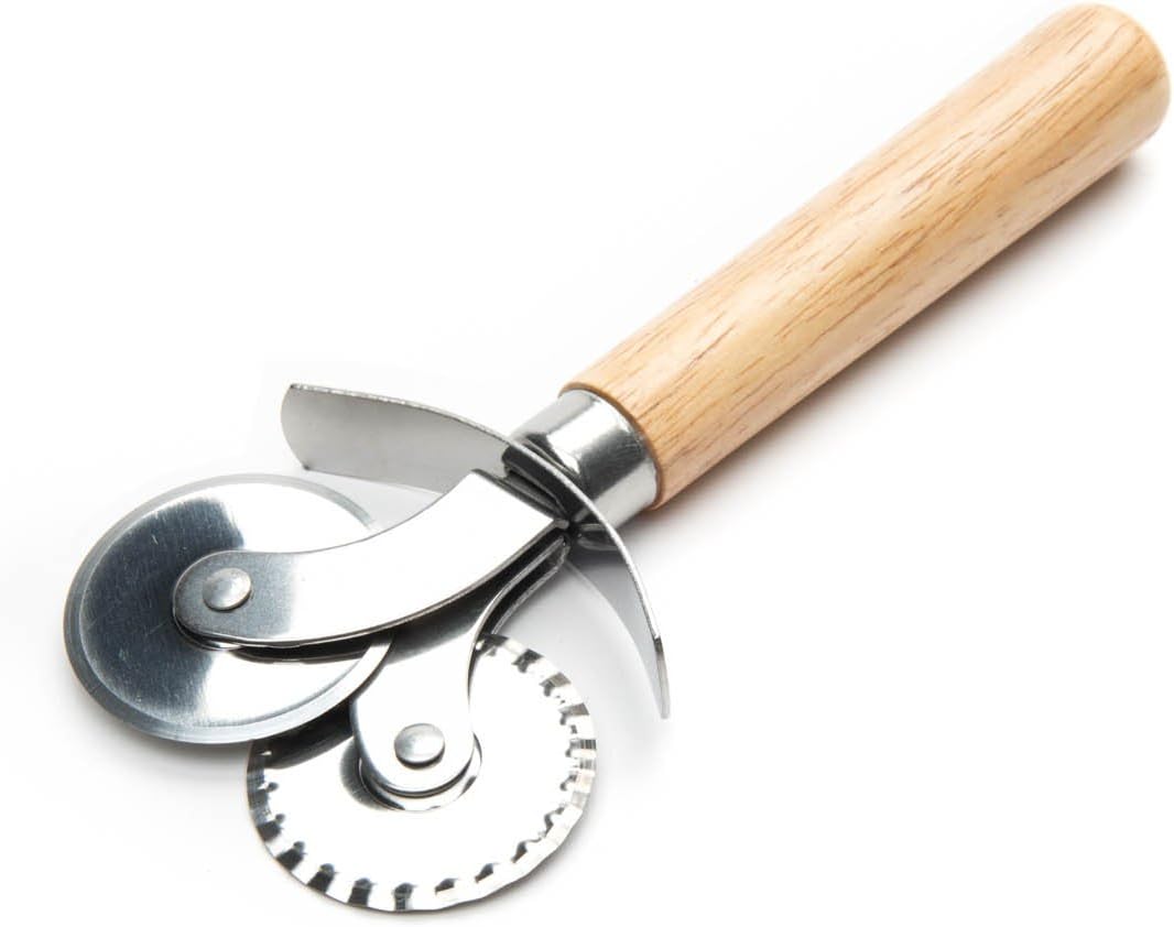 Fox Run 5542 Pastry Wheel Crimper and Cutter, Stainless Steel 1 x 2.75 x 6.5 inches