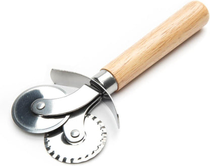 Fox Run 5542 Pastry Wheel Crimper and Cutter, Stainless Steel 1 x 2.75 x 6.5 inches