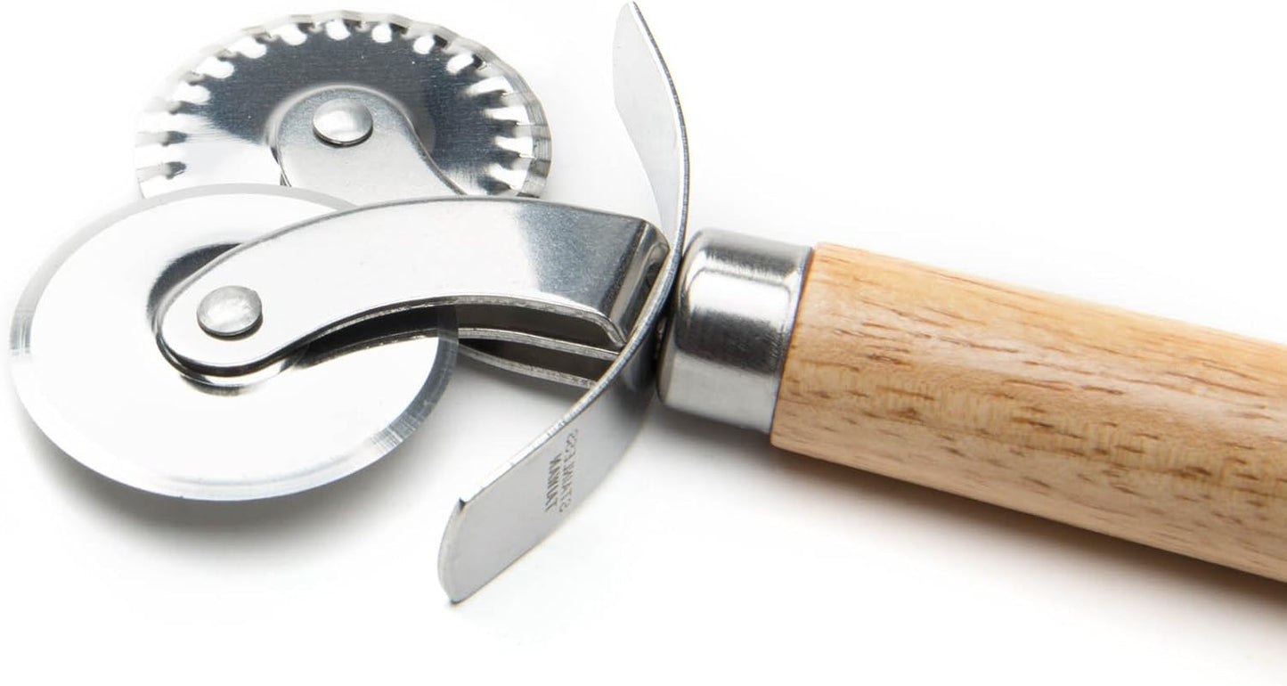 Fox Run 5542 Pastry Wheel Crimper and Cutter, Stainless Steel 1 x 2.75 x 6.5 inches