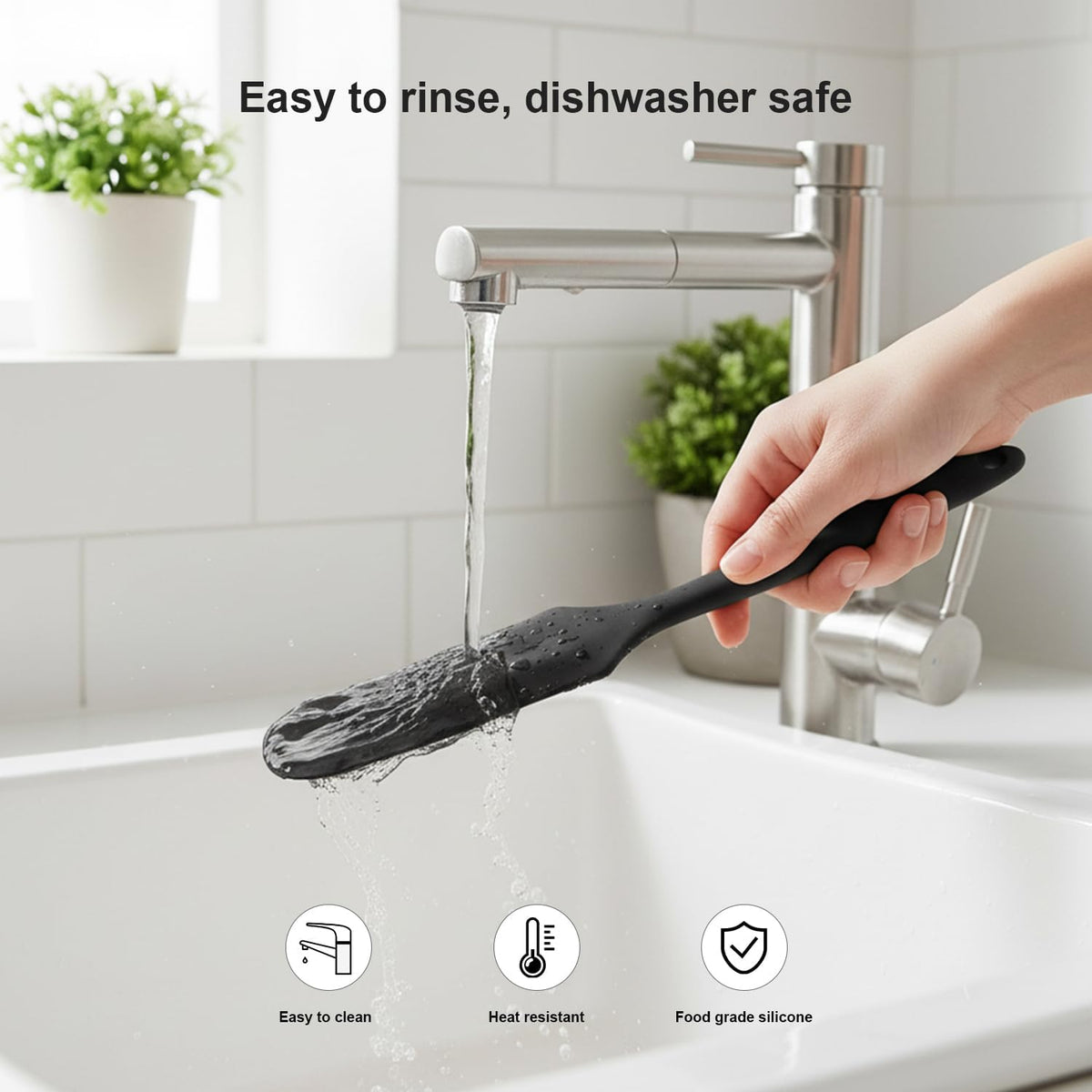 Silicone Jar Spatula Set, Long Handle Heat Resistant Skinny Spatulas for Jars & Bottles, Non-Stick Flexible Scrapers for Baking, Mixing, Jam, Cake Cream & Butter Spreading(6 colors）