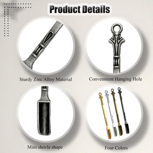 40 PCS Mini Spoons, Tiny Metal Mini Shovel Spoons for Powder, Metal Spoon Power Scoop Tableware Charm Kitchen Pendant Spoon for Measuring Spices,Herbs,Powder,Coffee,Sugar