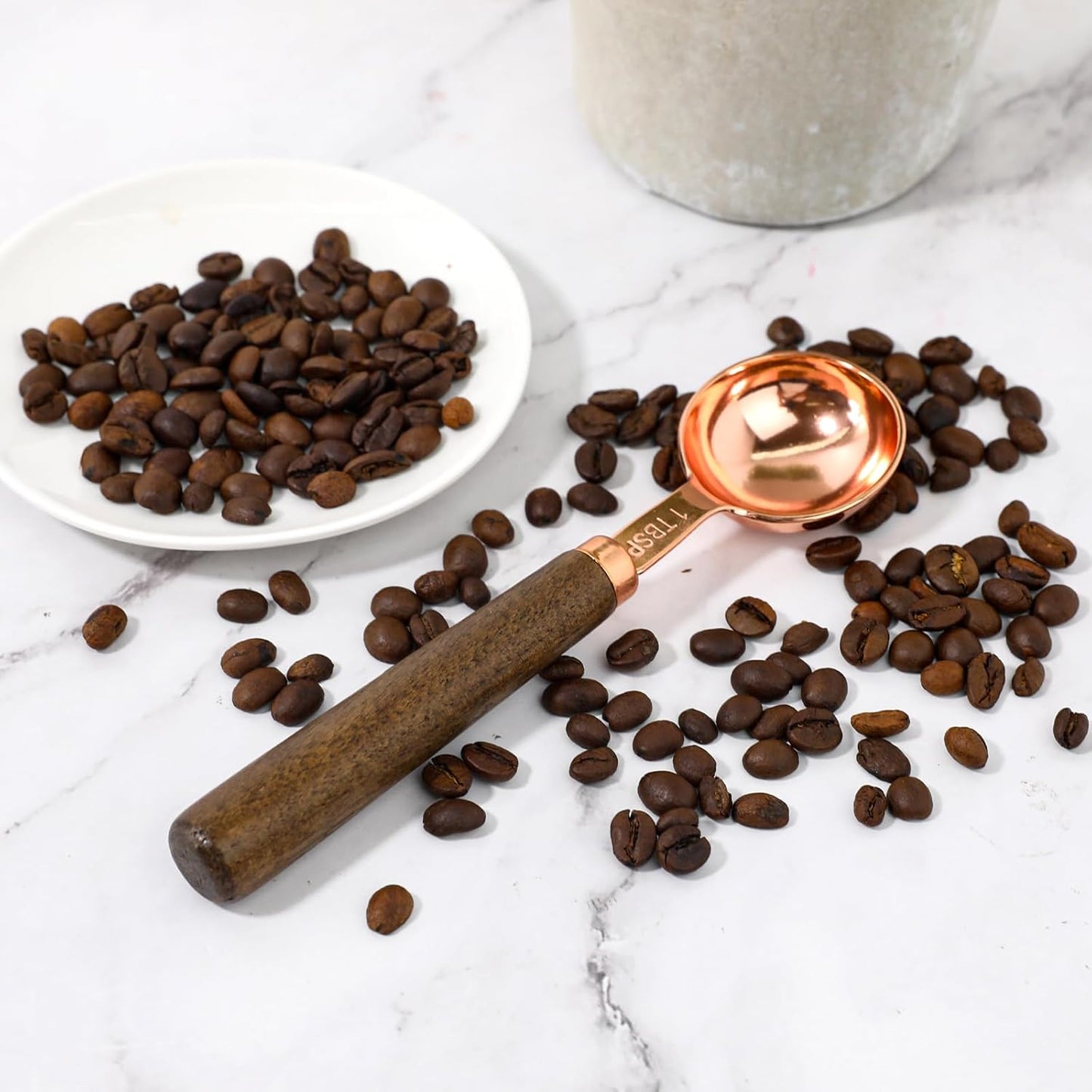 Coffee Scoop for Ground Coffee 1 Tablespoon Coffee Scoop Wood Long Handle Coffee Bean Scoop Tea Scoop Coffee Measuring Spoon,1 tbsp,6.7 inch