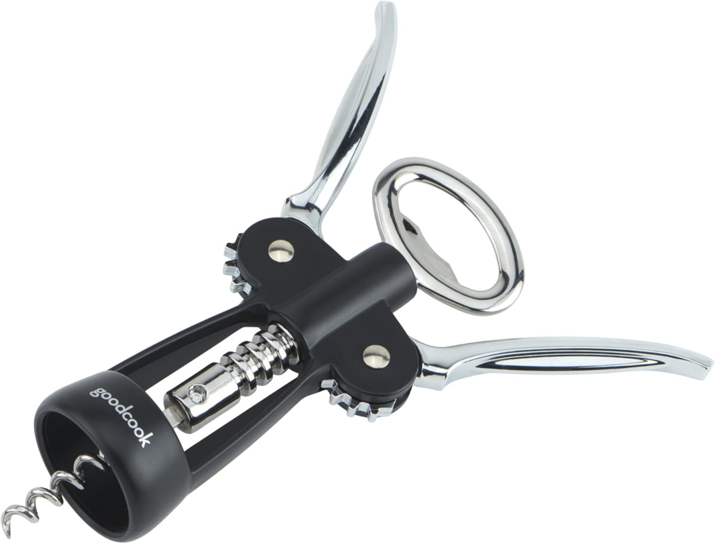Gourmet Deluxe Winged Corkscrew, Stainless Steel Worm, Universal Fit For All Cork Sizes